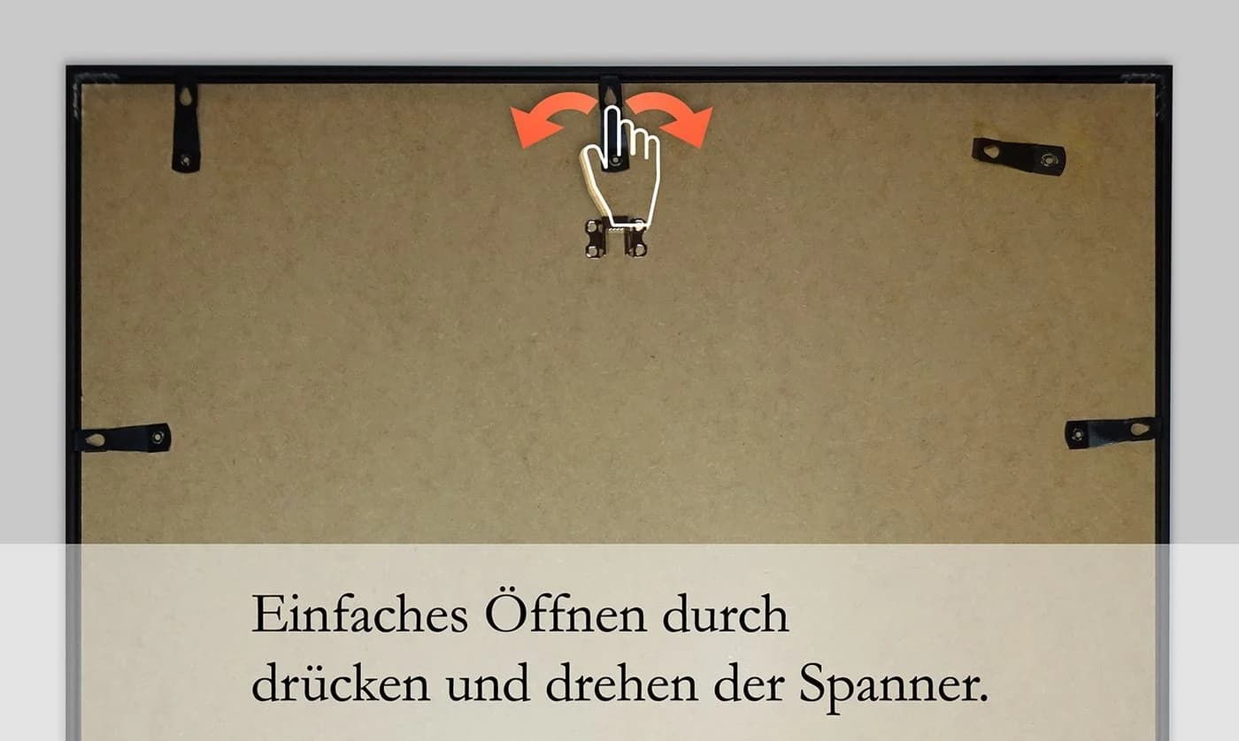 Wallario Wechselrahmen Alu Gold für Maxi-Poster 61x91,5 cm - Bild 3