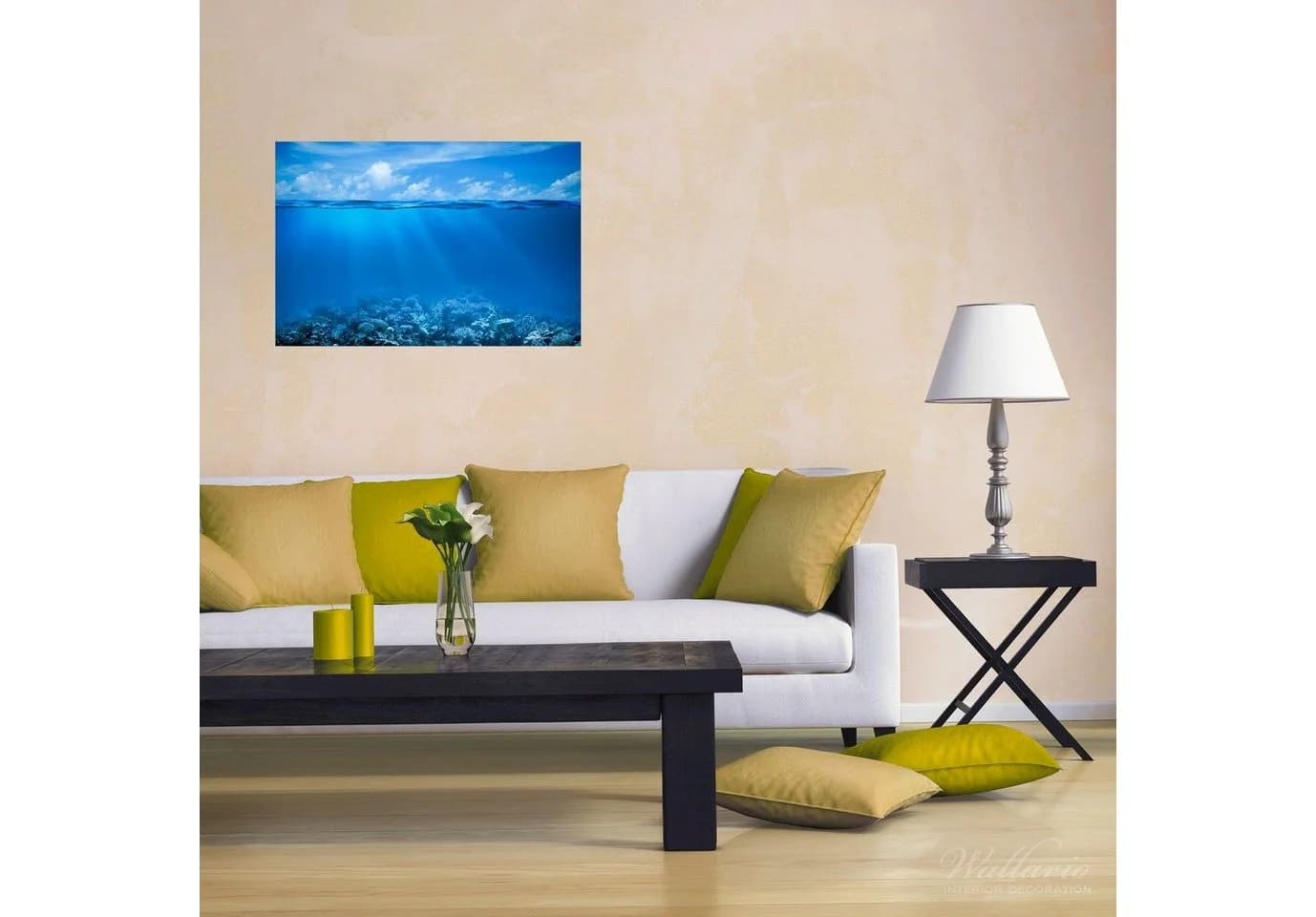 Wallario Wandfolie Unterwasserwelt Meer Blau Selbstklebend PVC - Bild 4