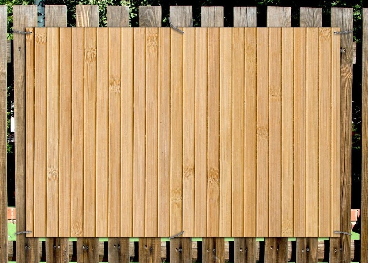 Wallario Sichtschutzzaunmatte Holzpanele hell