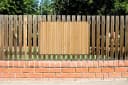 Wallario Sichtschutzzaunmatte Holzpanele hell Bild 3
