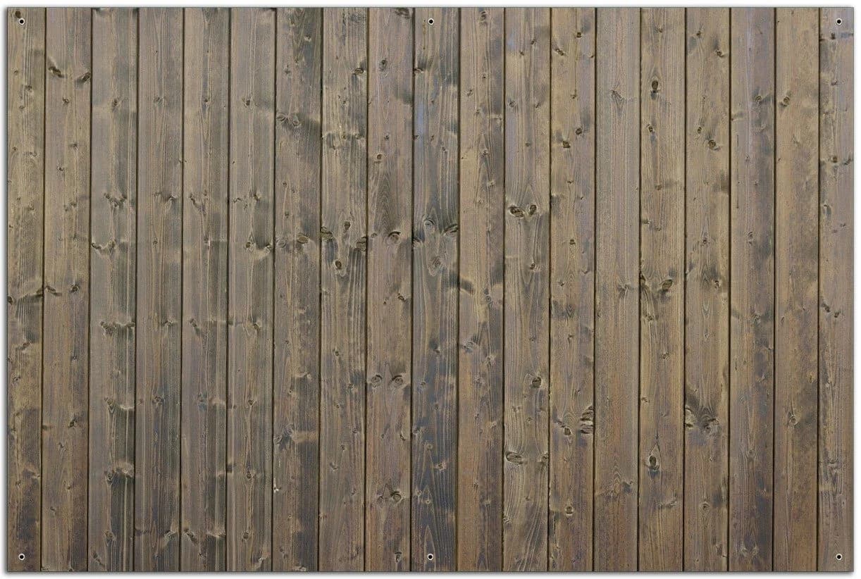 Wallario Sichtschutzzaunmatte Holzpaneel Grau-Braun - Bild 2