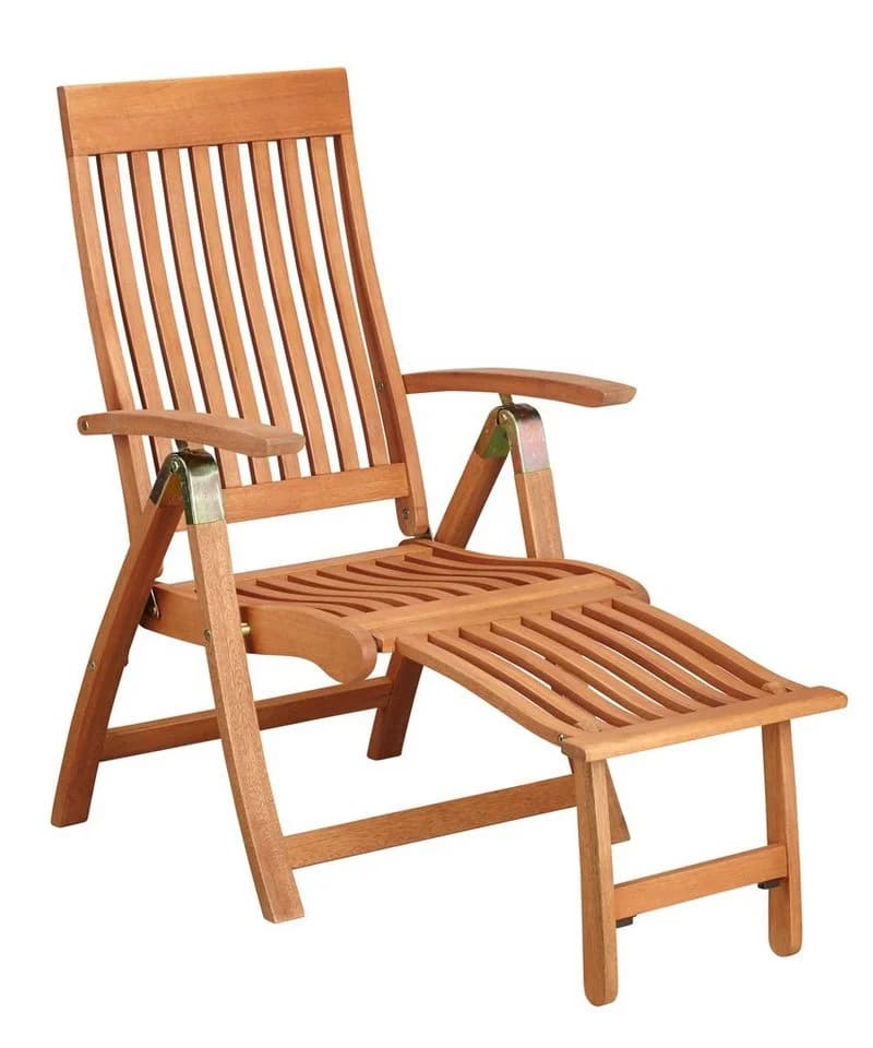 MERXX Gartensessel Comodoro Braun Eukalyptus Holz Verstellbar Klappbar - Bild 3