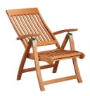 MERXX Gartensessel Comodoro Braun Eukalyptus Holz Verstellbar Klappbar Bild 4