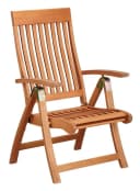 MERXX Gartensessel Comodoro Braun Eukalyptus Holz Verstellbar Klappbar Bild 5