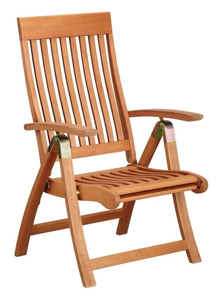 MERXX Gartensessel Comodoro Braun Eukalyptus Holz Verstellbar Klappbar - Bild 5