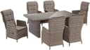 MERXX Riviera Garten-Essgruppe 6-tlg. Beige Polyrattan mit Auflagen Bild 1