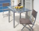 MERXX Lima Gartentisch Silber Ausziehbar Aluminium Glas Bild 1