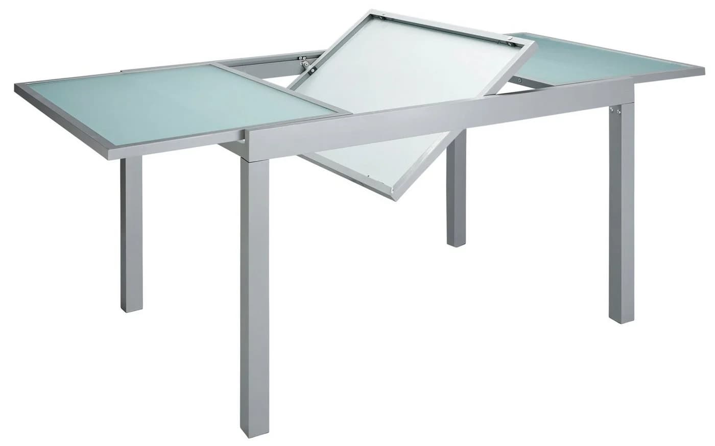 MERXX Lima Gartentisch Silber Ausziehbar Aluminium Glas - Bild 3