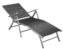 MERXX Gartenliege Schwarz Klappbar Aluminium 100% Polyester Bild 1