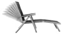 MERXX Gartenliege Schwarz Klappbar Aluminium 100% Polyester Bild 4
