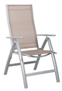 MERXX Gartenstuhl Amalfi 2er Set Grau Taupe Aluminium Verstellbar Bild 1
