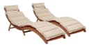 Gartenliege MERXX Havanna 2-tlg. Eukalyptus Braun Beige Bild 2