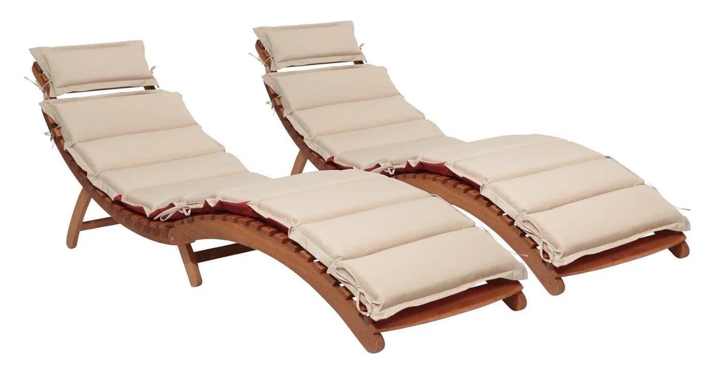 Gartenliege MERXX Havanna 2-tlg. Eukalyptus Braun Beige - Bild 2