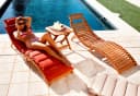 Gartenliege MERXX Havanna 2-tlg. Eukalyptus Braun Beige Bild 4