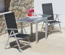 Balkonset MERXX Lima 2-Sitzer Schwarz Grau Aluminium Polyester Bild 2