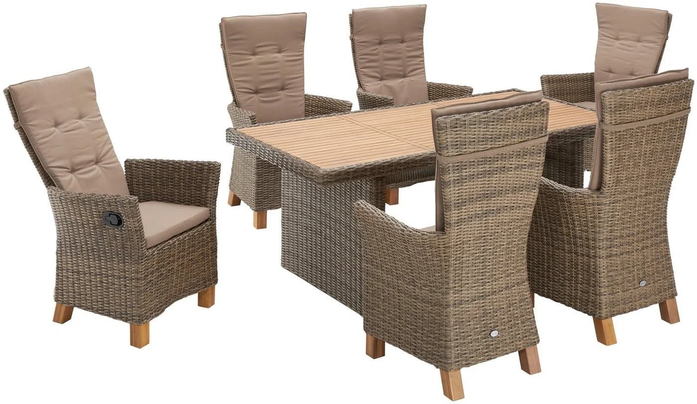 MERXX Garten-Essgruppe Toskana Deluxe 13-tlg. Akazienholz