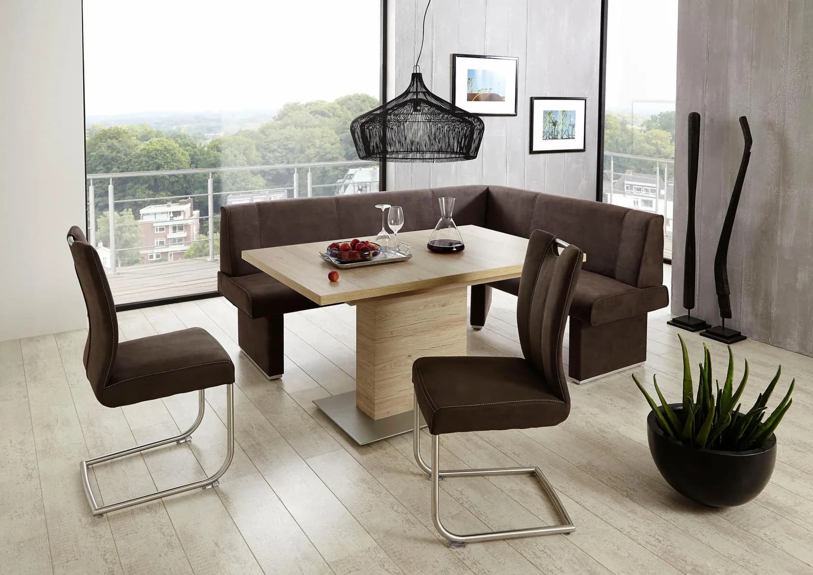 Säulen-Esstisch Pia Beige Niehoff Sitzmöbel