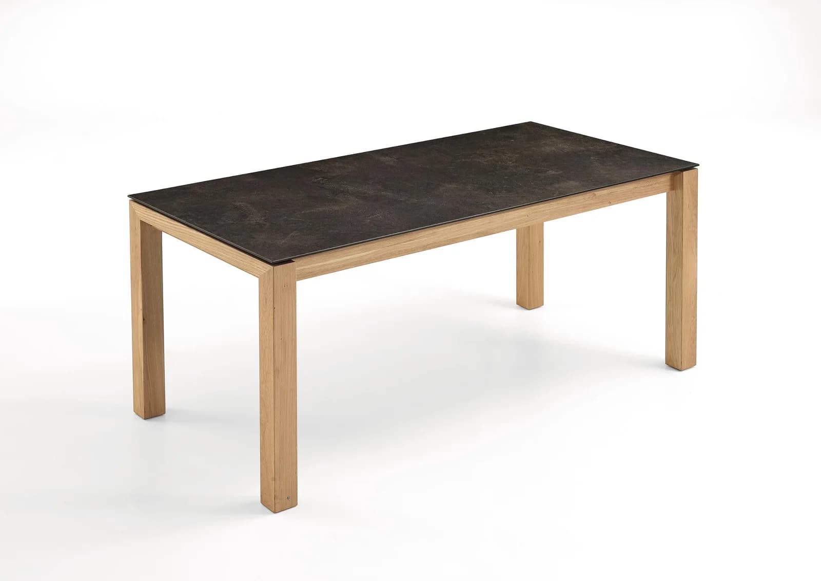NIEHOFF SITZMÖBEL Esstisch MONTANA Eiche bianco HPL Granit Design ausziehbar