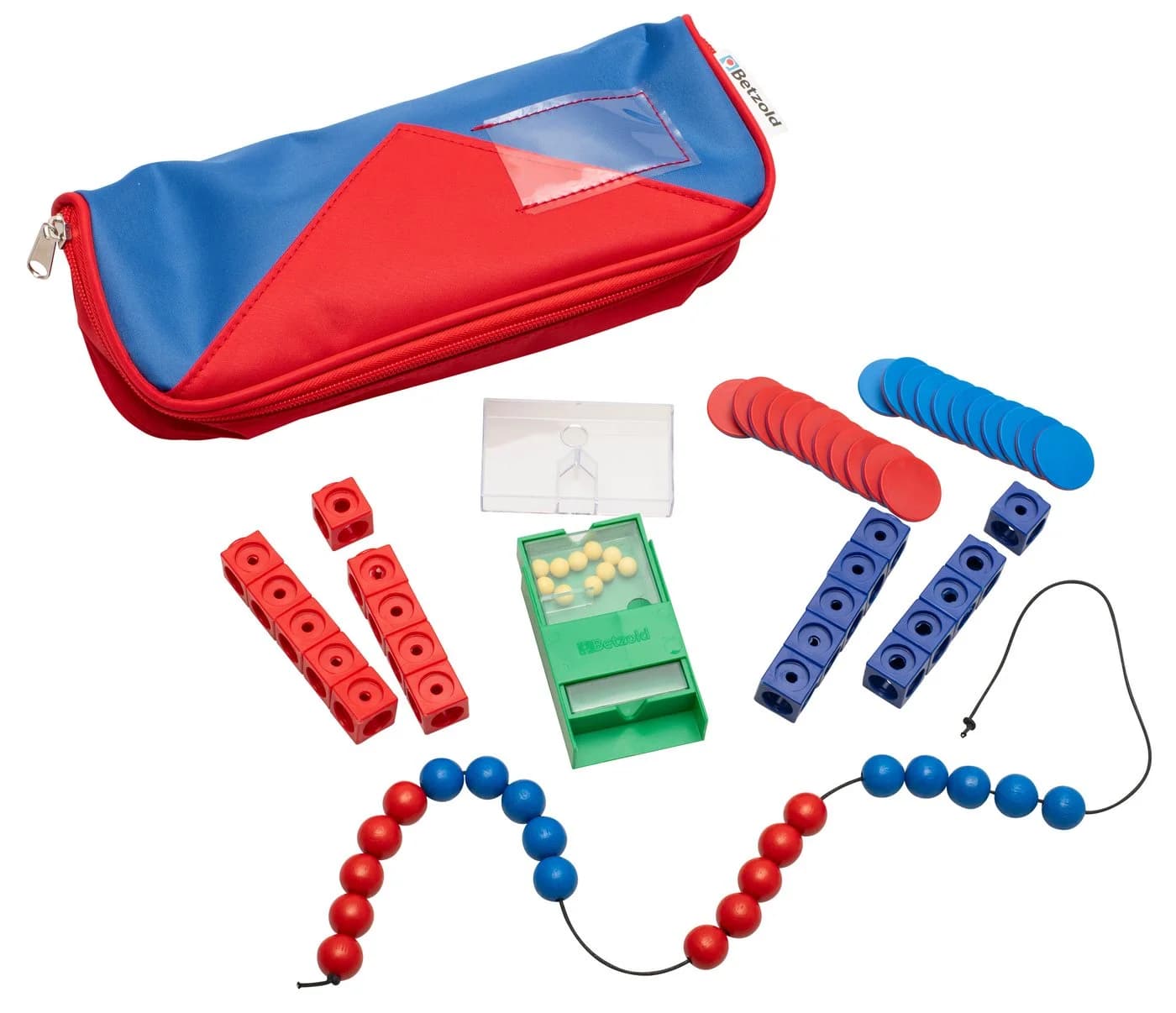 Betzold Schüler-Rechen-Set im Mäppchen – Rot/Blau Lernspielzeug - Bild 2