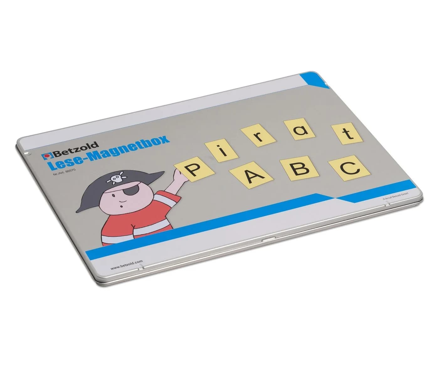 Betzold Lese-Magnetbox 213 Buchstabenblöcke Bunt Stahlblechkasten