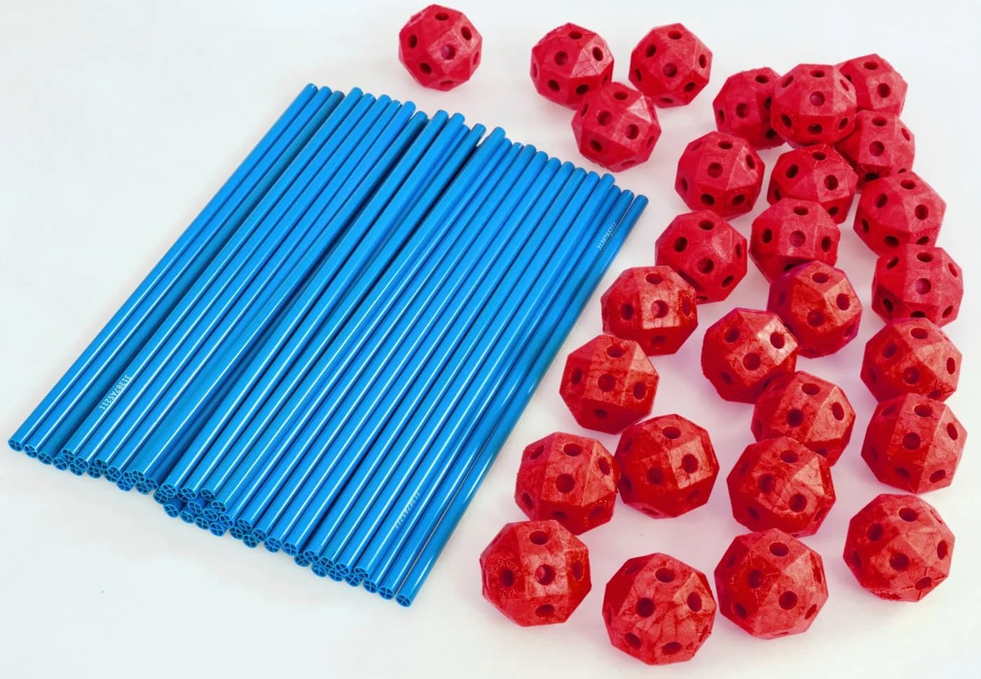 Betzold Steckbaukasten XXL – Geometrisches Lernspielzeug Blau/Rot - Bild 4