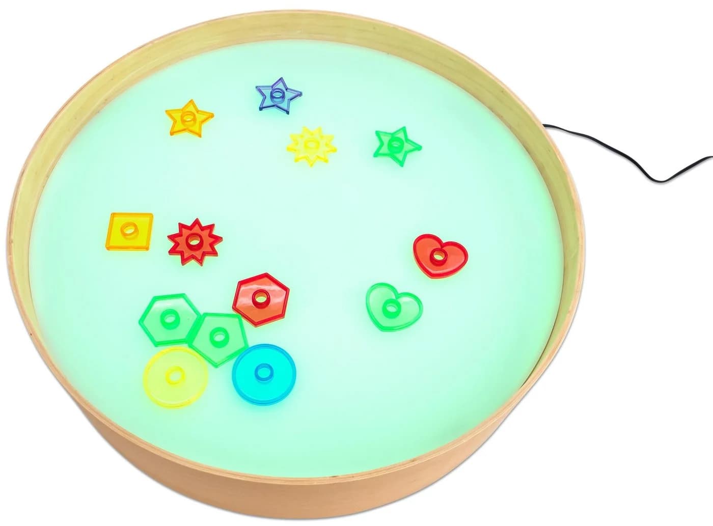 Betzold Spieltisch Lichttisch rund mit 16 Lichtfarben