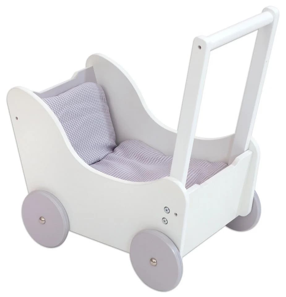 Betzold Puppenwagen aus massivem Buchenholz weiß - Bild 2