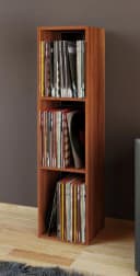 VCM Holz Schallplatten Regal Stand Regal mit 3 Fächer für 100 Schallplatten Bild 4
