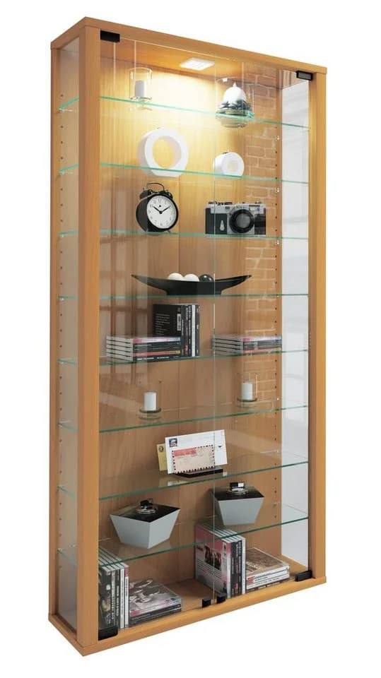 VCM Glasvitrine hängend Vitrosa Maxi Braun ESG-Sicherheitsglas - Bild 3