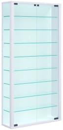 VCM Glasvitrine hängend Weiß ESG-Sicherheitsglas 8 Böden Bild 2