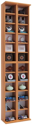 VCM Media-Regal Almera Braun Holzstruktur CD DVD Stand Bild 2