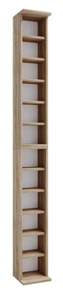 VCM Standregal Bigol Holzstruktur Braun CD DVD Aufbewahrung Bild 2