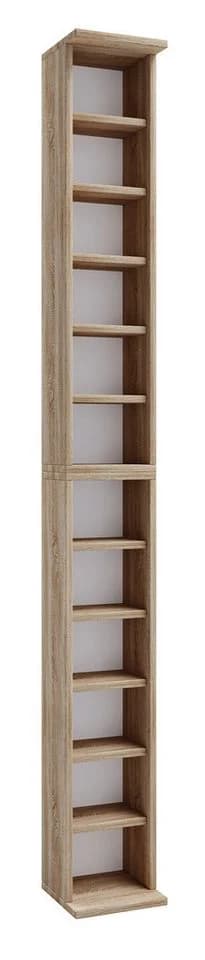 VCM Standregal Bigol Holzstruktur Braun CD DVD Aufbewahrung - Bild 2