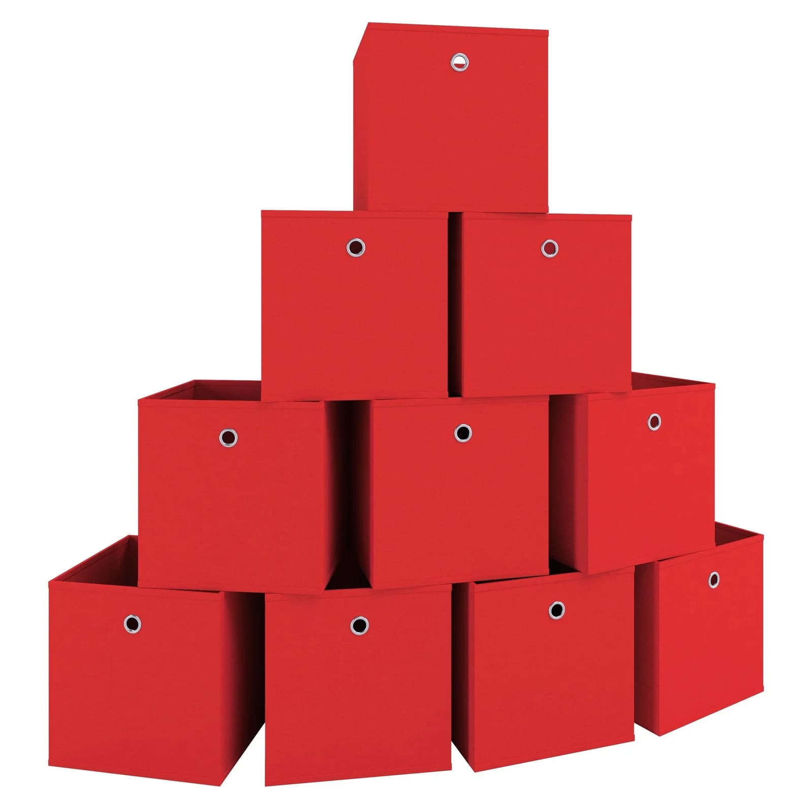 VCM 10er Set Faltbox Rot Stoff Aufbewahrungsbox - Bild 5
