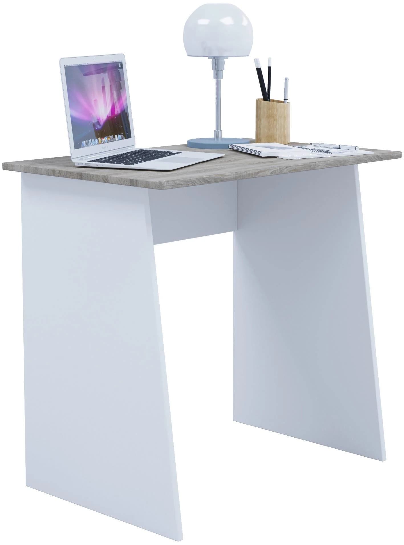 VCM Schreibtisch Masola Mini Braun/Weiß Holzstruktur - Bild 2