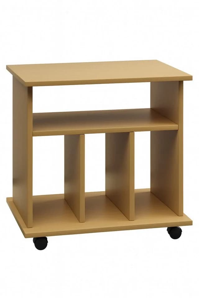 VCM Wohnzimmertisch Retal Schallplatten-Regal Braun Buche - Bild 2