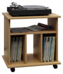 VCM Wohnzimmertisch Retal Schallplatten-Regal Braun Buche Bild 3