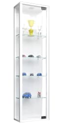 VCM Wandvitrine Stano Mini Weiß ESG-Sicherheitsglas 4 Böden Bild 2