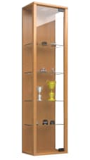 VCM Wandvitrine Stano Mini Glas mit Holzstruktur Braun Bild 2