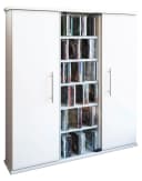 VCM CD Regal Santo Weiß mit Glastür und 15 Böden Bild 2