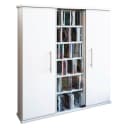 VCM CD Regal Santo Weiß mit Glastür und 15 Böden Bild 3