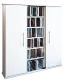 VCM CD Regal Santo Weiß mit Glastür und 15 Böden Bild 4