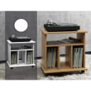 VCM Beistelltisch Tabina Braun Rollen Holzoptik Bild 1