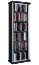 VCM Media-Regal Classic Schwarz mit Glastür Bild 3
