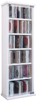 VCM Media-Regal Classic Weiß mit Glastür für CDs und DVDs Bild 2