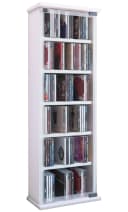VCM Media-Regal Classic Weiß mit Glastür für CDs und DVDs Bild 3