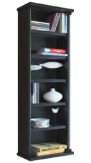 VCM Media-Regal Loposa Schwarz mit Glastür Bild 2
