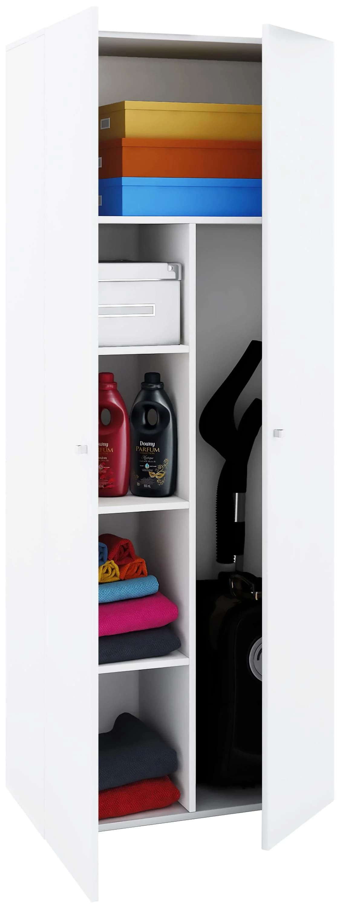 VCM Mehrzweckschrank Weiß 6 Fächer Holz - Bild 3
