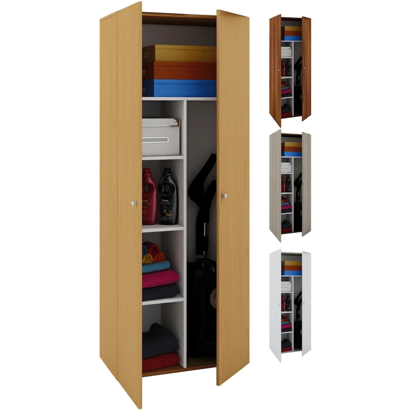 VCM Mehrzweckschrank Vandol Holz Braun 6 Fächer