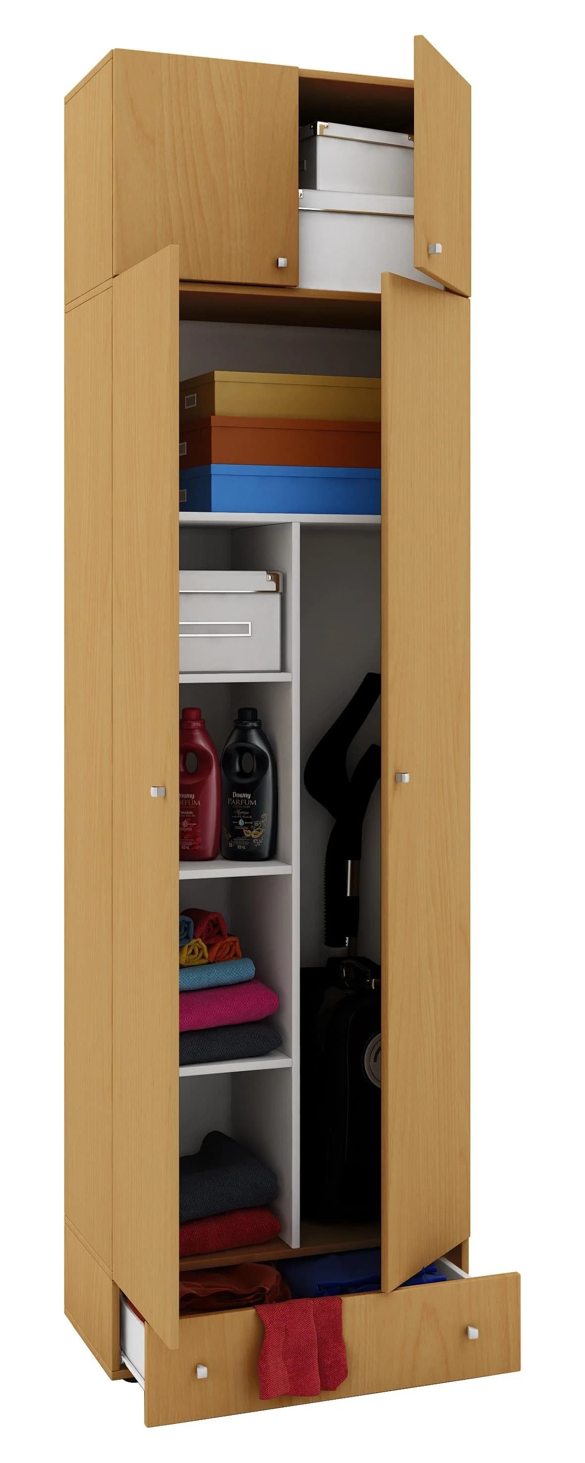 VCM Mehrzweckschrank Vandol Holz Braun 70cm - Bild 2